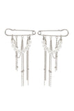 Elegant Chain and Pearl Brooches