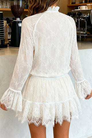 Elegant Long-Sleeve Lace Dress