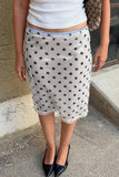 Polka Dot Sequined Midi Skirt
