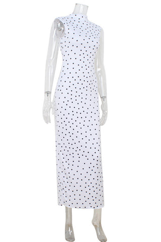Sleeveless Polka Dot Dress