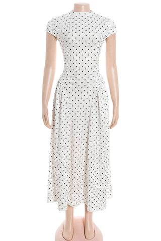 Polka Dot Casual Midi Dress