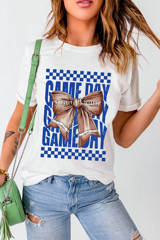 Game Day Bow Football Tee