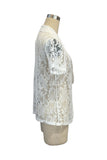 Elegant Lace Short Sleeve Blouse