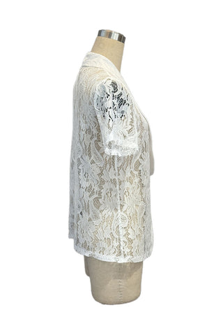 Elegant Lace Short Sleeve Blouse