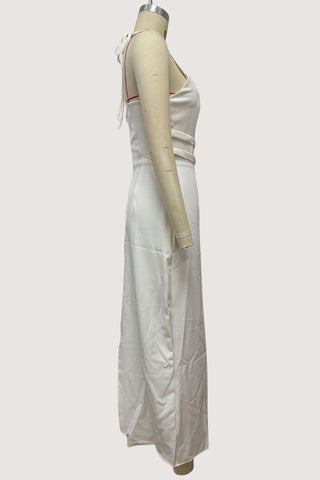 Halter Belted Casual Maxi Dress