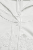 Lace-Accent Hoodie Sweatshirt