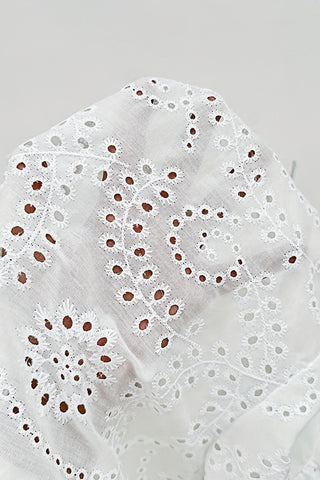 Eyelet Button-Up Blouse