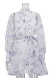 Button-Front Floral Casual Dress