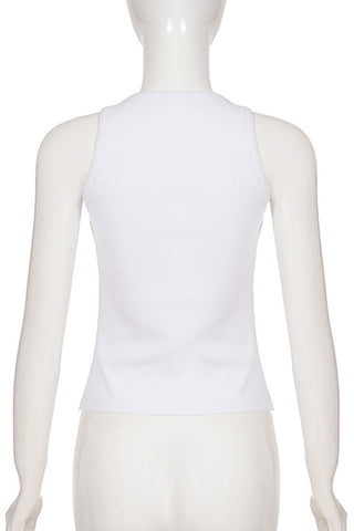 Embellished Square-Neck Tank Top