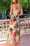 Floral Print Flowy Maxi Dress