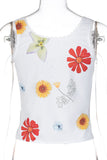 Floral Button-Down Tank Top