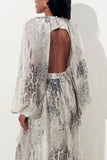 Chic V-Neck Long Sleeve Dress
