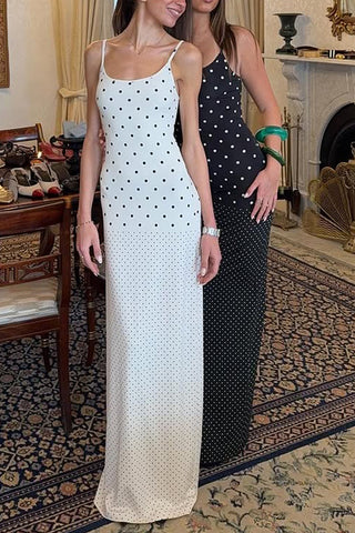 Polka Dot Maxi Casual Dress