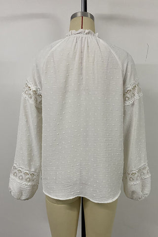 Lace-Trimmed Blouse