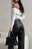 Off-Shoulder Twist Front Top