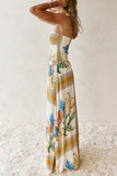 Strapless Floral Maxi Dress