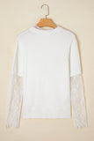 Lace Sleeve Sweater