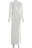 Elegant Draped Evening Gown