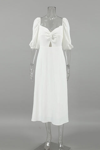 Off-Shoulder Puff Sleeve Dress