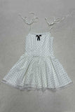 Polka Dot Tie-Strap Casual Dress