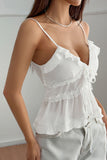 Ruffle-Trim Tie-Front Camisole
