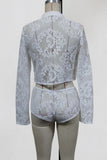Lace Overlay Short Set