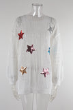 Star Embellished Mesh Cover-Up