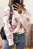Floral Pattern Button Cardigan