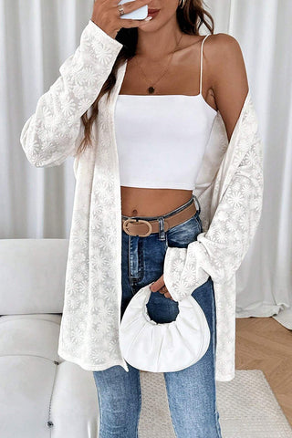 Floral Pattern Longline Jacket