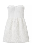 Strapless Floral Evening Dress