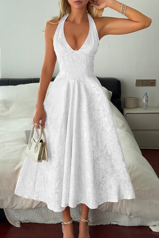 Halter-Neck Evening Dress