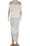 Elegant Off-Shoulder Evening Gown