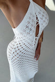 Halter Crochet Maxi Dress
