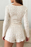 Floral Wrap Short Set