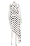 Polka Dot Asymmetrical Dress
