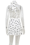 Polka Dot Halter Casual Dress