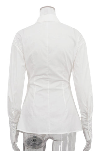 Asymmetrical Button-Front Blouse