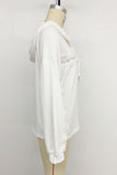 Lace-Detail Hooded Sweatshirt