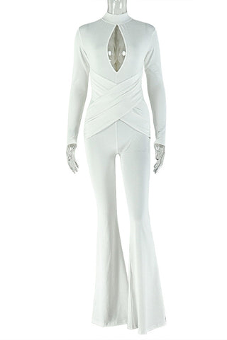 Cutout Long Sleeve Jumpsuit