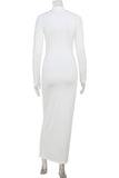 Elegant Keyhole Evening Dress