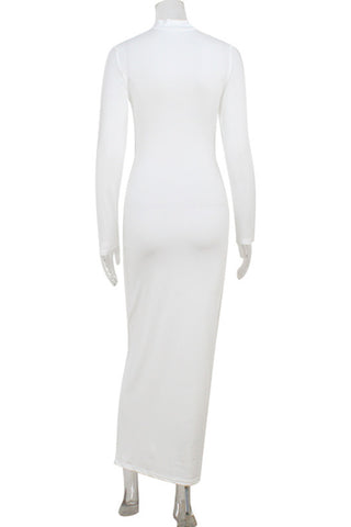 Elegant Keyhole Evening Dress