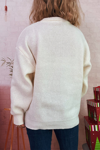 Cherry Embellished Knit Sweater