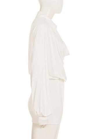 Draped Collar Casual Dress