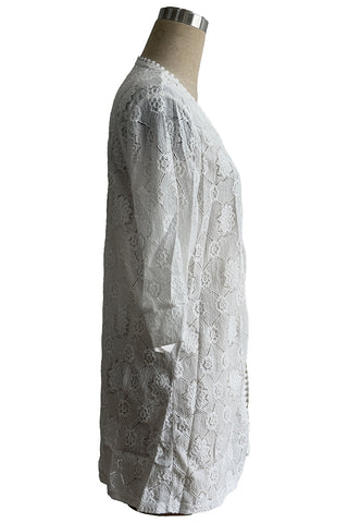 Elegant Lace Open-Front Blouse