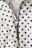 Polka Dot Zip-Up Jacket