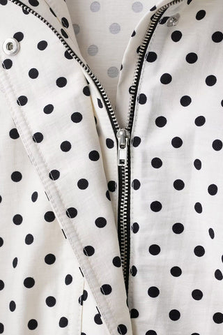 Polka Dot Zip-Up Jacket