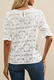 Lace Puff-Sleeve Blouse