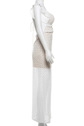 Sleeveless Lace Maxi Dress
