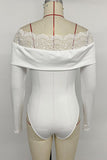 Elegant Off-Shoulder Lace Bodysuit