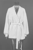 Belted Wrap Jacket with Relaxed Sleeves
